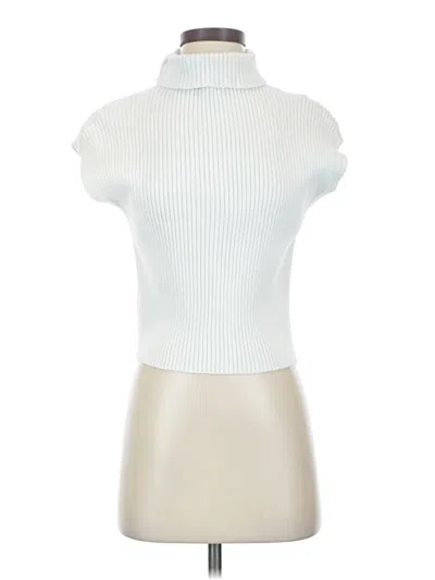 Pre-owned Shein Turtleneck Sweater In White