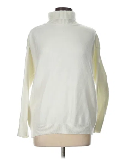 Pre-owned Shein Turtleneck Sweater In White
