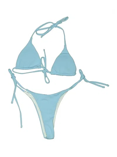 Pre-owned Shein Two Piece Swimsuit In Blue