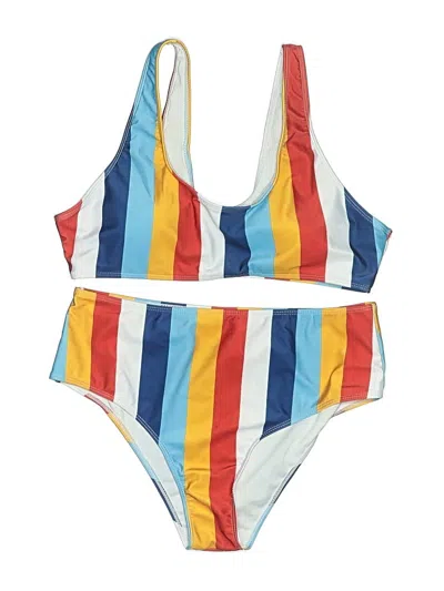 Pre-owned Shein Two Piece Swimsuit In Blue