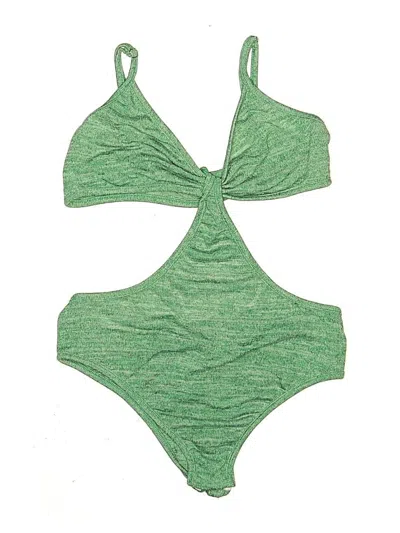 Pre-owned Shein Two Piece Swimsuit In Green