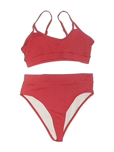 Pre-owned Shein Two Piece Swimsuit In Red