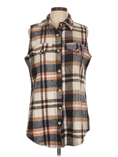 Pre-owned Shein Vest In Brown