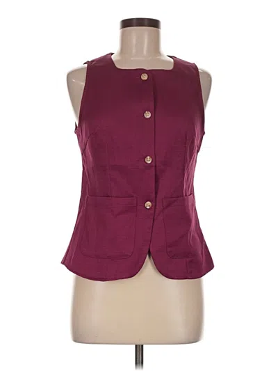 Pre-owned Shein Vest In Burgundy