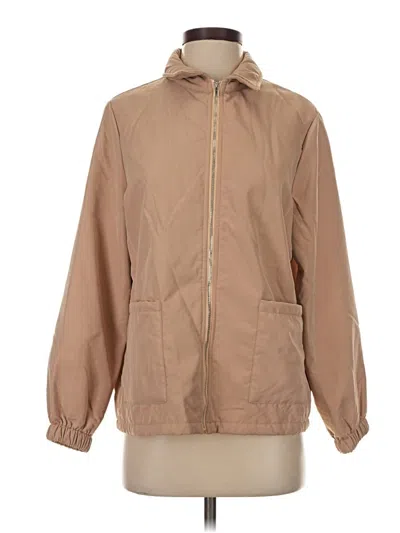 Pre-owned Shein Windbreaker Jacket In Tan