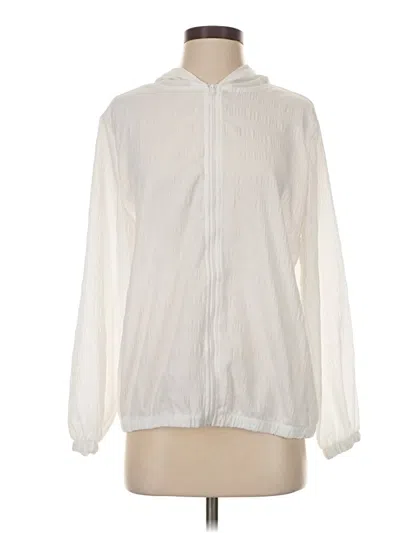 Pre-owned Shein Windbreaker Jacket In White