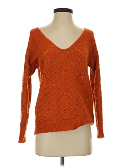Pre-owned Shein Wool Pullover Sweater In Orange