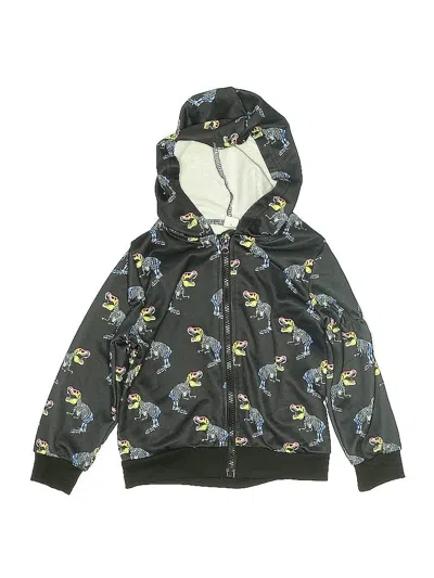 Pre-owned Shein Kids' Zip Up Hoodie In Black