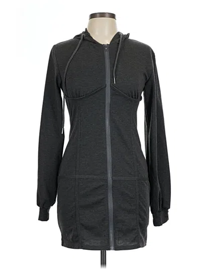 Pre-owned Shein Zip Up Hoodie In Black