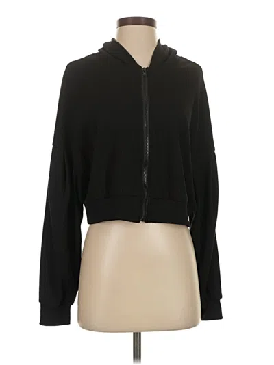 Pre-owned Shein Zip Up Hoodie In Black