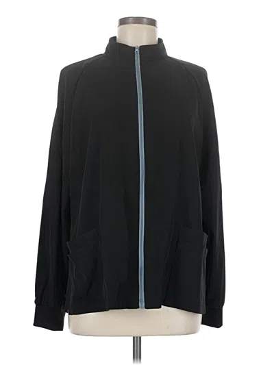 Pre-owned Shein Zip Up Hoodie In Black