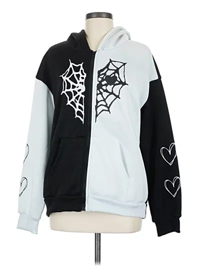 Pre-owned Shein Zip Up Hoodie In Blue