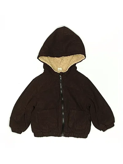 Pre-owned Shein Babies' Zip Up Hoodie In Brown