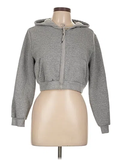 Pre-owned Shein Zip Up Hoodie In Gray
