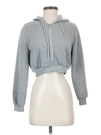 Pre-owned Shein Zip Up Hoodie In Gray