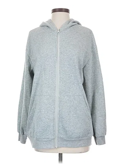 Pre-owned Shein Zip Up Hoodie In Gray
