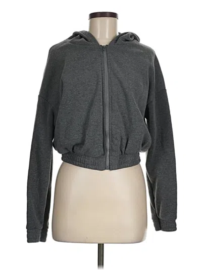 Pre-owned Shein Zip Up Hoodie In Gray