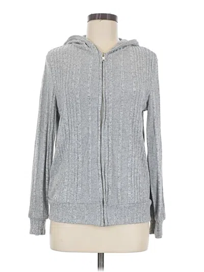 Pre-owned Shein Zip Up Hoodie In Gray