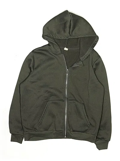 Pre-owned Shein Kids' Zip Up Hoodie In Green