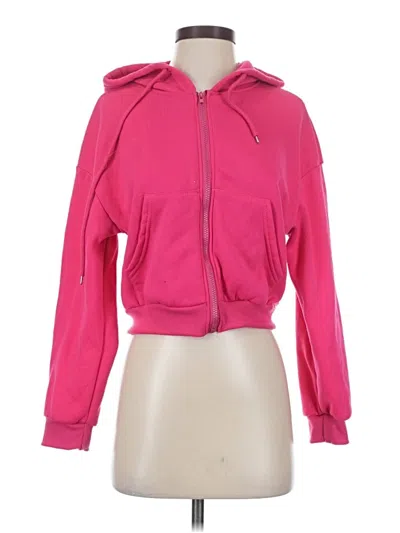 Pre-owned Shein Zip Up Hoodie In Pink