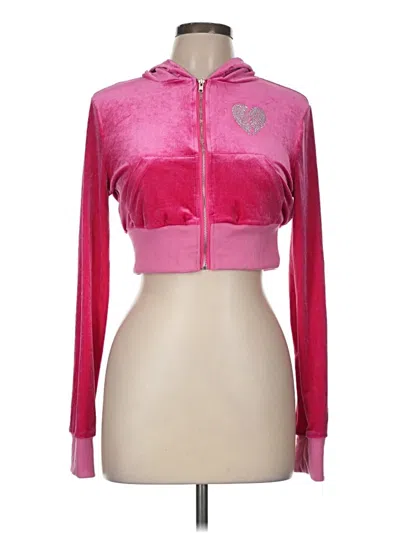 Pre-owned Shein Zip Up Hoodie In Pink