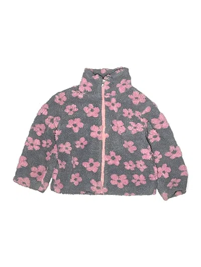 Pre-owned Shein Kids' Zip Up Hoodie In Pink