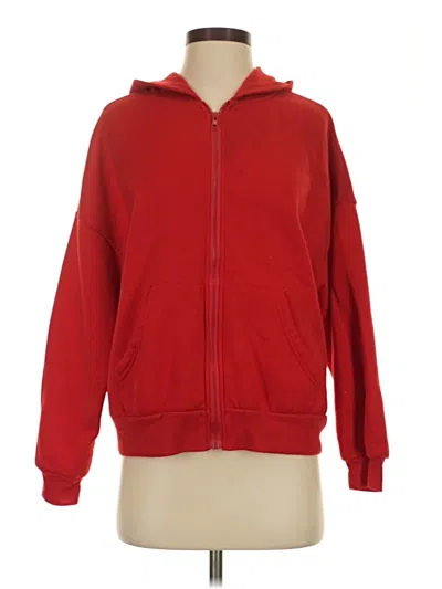 Pre-owned Shein Zip Up Hoodie In Red