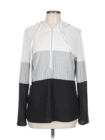 Pre-owned Shein Zip Up Hoodie In Silver