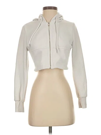Pre-owned Shein Zip Up Hoodie In Silver
