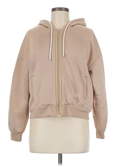 Pre-owned Shein Zip Up Hoodie In Tan