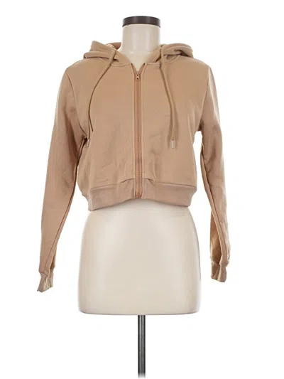 Pre-owned Shein Zip Up Hoodie In Tan