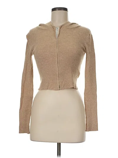 Pre-owned Shein Zip Up Hoodie In Tan