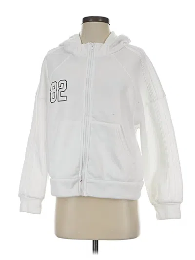Pre-owned Shein Zip Up Hoodie In White