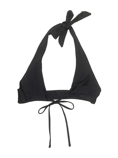 Pre-owned Shekini Swimsuit Top Black Solid Pattern Swimwear