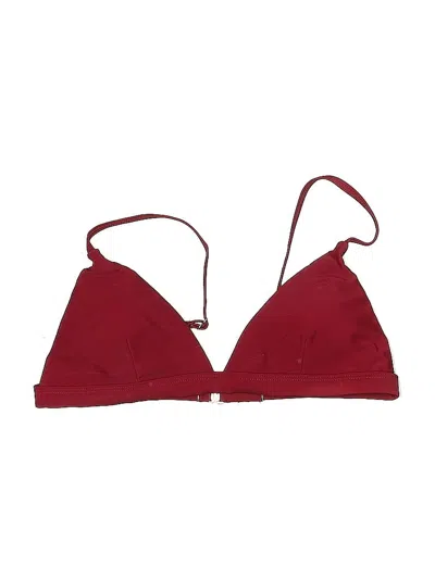 Pre-owned Shekini Swimsuit Top Burgundy Swimwear