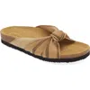 Shekudo Bahia Knot Slide Sandal In Neutral
