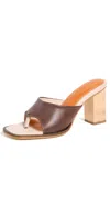 Shekudo Cuzco Heels Hickory Brown In Hickory Brown
