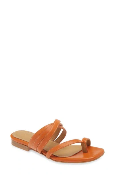 Shekudo Manly Slide Sandal In Orange