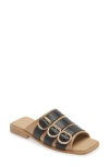 Shekudo Sao Buckle Sandal In Black
