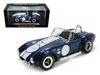 Shelby Collectibles 1965 Shelby Cobra 427 S/c Dark Blue Metallic With White Stripes With Printed Carroll Shelby's Signat