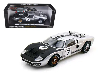 Shelby Collectibles 1966 Ford Gt-40 Mk Ii #7 Silver 1/18 Diecast Model Car By  In Black