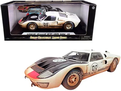 Shelby Collectibles 1966 Ford Gt-40 Mk Ii #98 White With Black Hood After Race (dirty Version) 1/18 Diecast Model Car By In Animal Print