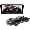 Shelby Collectibles 1966 Ford Gt-40 Mk Ii No.2 Black With Silver Stripes After Race Dirty Version 1 By 18 Scale Diecast 