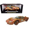 Shelby Collectibles 1966 Ford Gt-40 Mk Ii No.5 Gold After Race Dirty Version 1 By 18 Scale Diecast Model Car