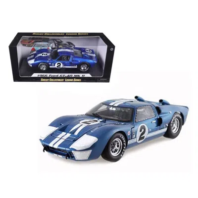 Shelby Collectibles 1966 Ford Gt40 Gt 40 Mark Ii No.2 Blue 12 Hours Of Sebring 1-18 Diecast Car Model