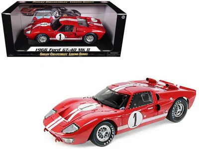 Shelby Collectibles 1966 Ford Gt-40 Mk 2 Red #1 1/18 Diecast Model Car By