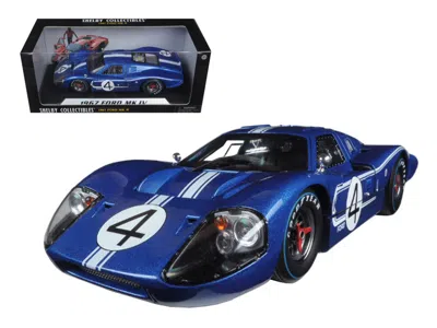 Shelby Collectibles Ford Gt Mk Iv #4 Blue L. Ruby - D. Hulme 24 Hours Of Le Mans (1967) 1/18 Diecast Model Car By Shelby In Animal Print