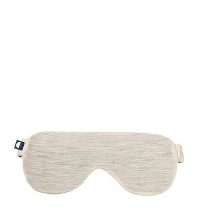 Shelep Knitted Sleep Mask In Neutral