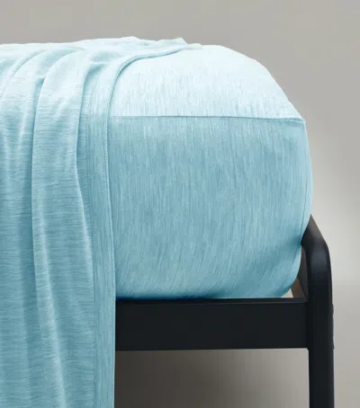 Shelep Merino Jersey King Fitted Sheet In Blue