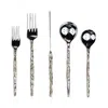Shelton Metal Sand Drip Five Piece Flatware Set